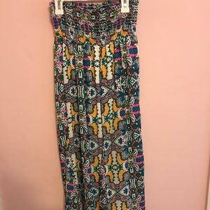 Pattern Multicolor Long Flowy Pants